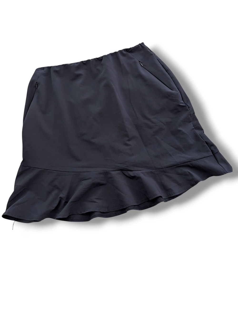 Tail Navy Ruffle-Hem Active Mini Skort,Size 12